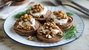 Blinis aux topinambours et noisettes : recette gourmande