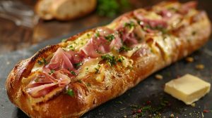 Recette de baguette fourrée au Saint Môret et jambon : un délice facile !
