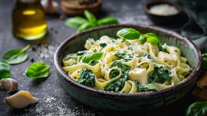 Recette de tagliatelles à la crème d'épinards : saveurs et simplicité