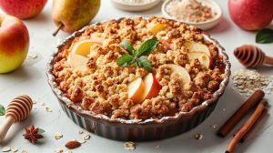 Recette de crumble pommes poires sans beurre : facile et délicieuse