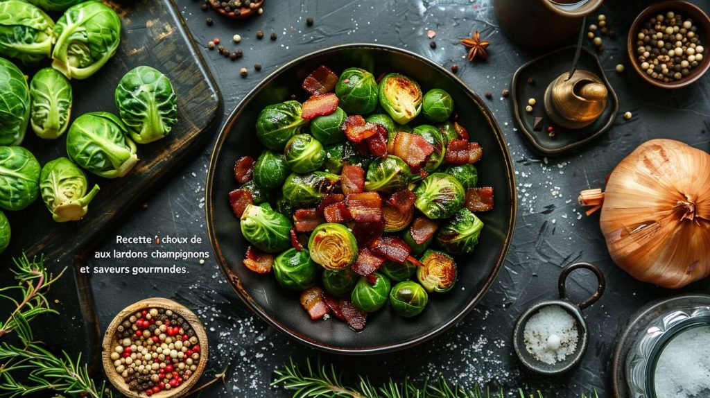 Recette de choux de Bruxelles aux lardons et champignons : saveurs gourmandes