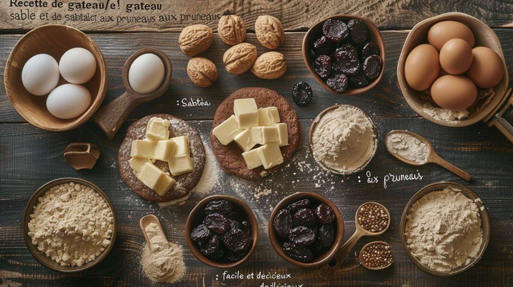 Recette de gâteau sablé aux pruneaux : facile et délicieux