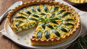 Recette facile de quiche sans pâte aux courgettes