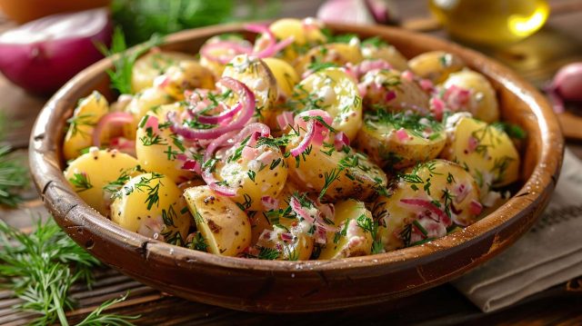 Recette de salade de pommes de terre aux harengs fumés : saveurs authentiques