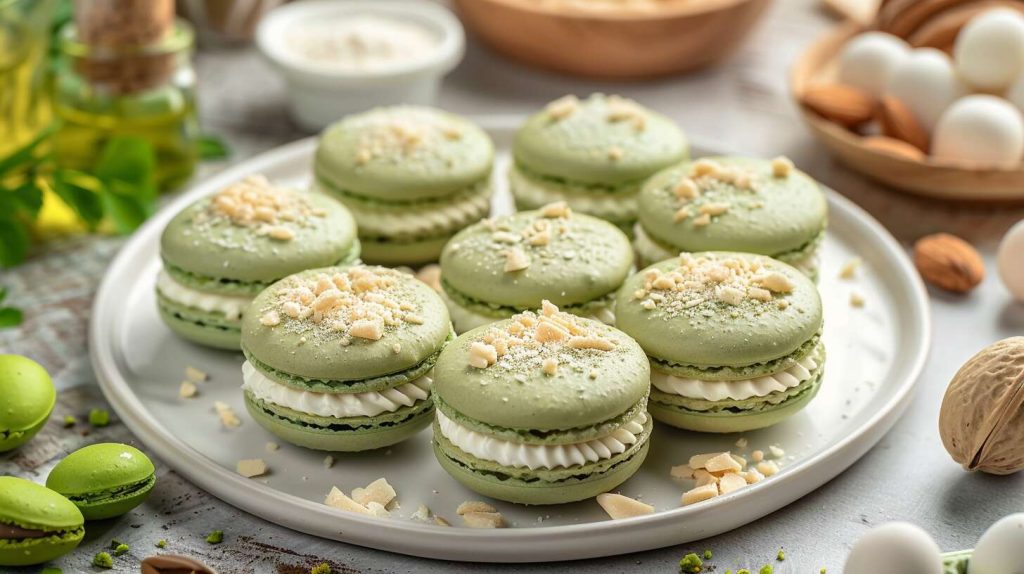 Recette de macarons verts à la pistache : saveur et couleur au rendez-vous !