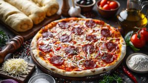 Recette de pizza au chorizo : saveurs épicées et gourmandes