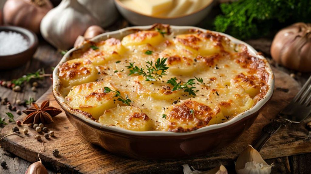 Gratin de pommes de terre à la cancoillotte : recette facile et gourmande