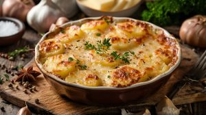 Gratin de pommes de terre à la cancoillotte : recette facile et gourmande