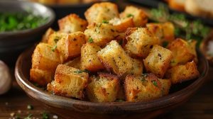 Recette de croutons à l'ail maison : croustillants et savoureux