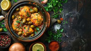 Recette authentique de tajine de poulet aux citrons confits et olives