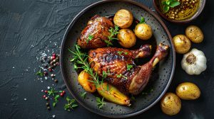 Recette de cuisses de canard aux pommes de terre confites - Cuisine gourmande