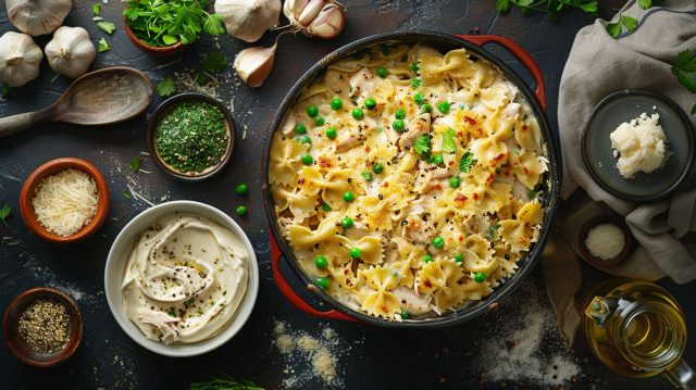 Recette One Pot Pasta : farfalles crémeuses au poulet facile et rapide
