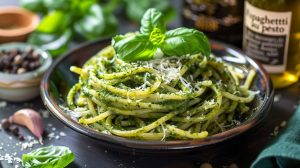 Recette de spaghetti au pesto maison : saveurs italiennes authentiques