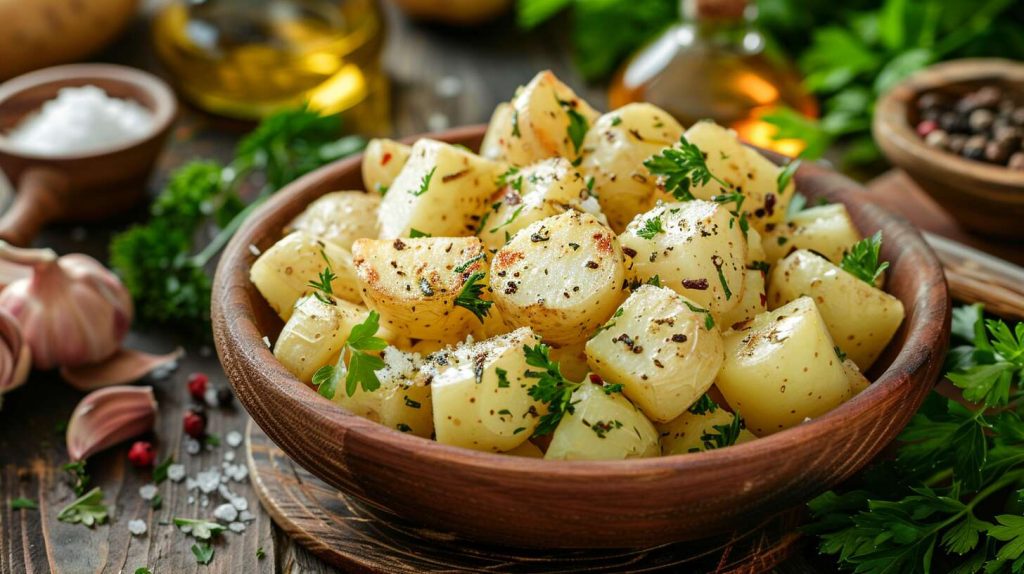 Recette de Mamie Margot : salade de pommes de terre aux échalotes