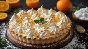 Recette de tarte à l'orange meringuée : saveurs et gourmandise