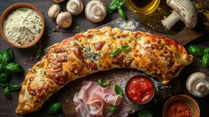 Recette de pizza calzone au jambon et champignons : saveurs italiennes à la maison