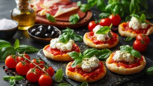 Recette facile de mini-pizzas : idées gourmandes pour l'apéritif