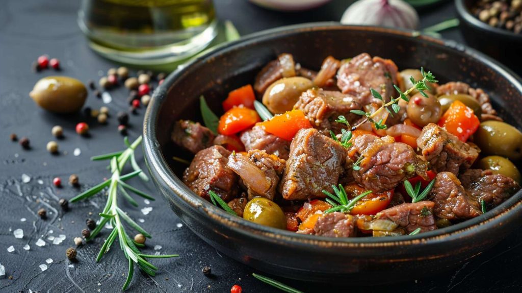 Recette sauté de veau aux olives à la corse : saveurs méditerranéennes
