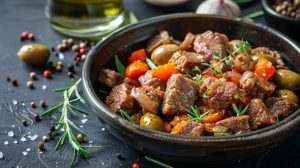 Recette sauté de veau aux olives à la corse : saveurs méditerranéennes