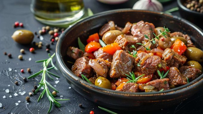 Recette sauté de veau aux olives à la corse : saveurs méditerranéennes