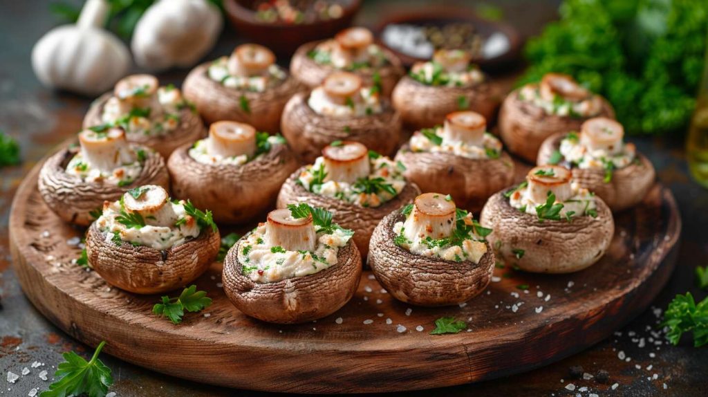 Recette de champignons farcis pour l'apéritif : saveurs et convivialité garanties