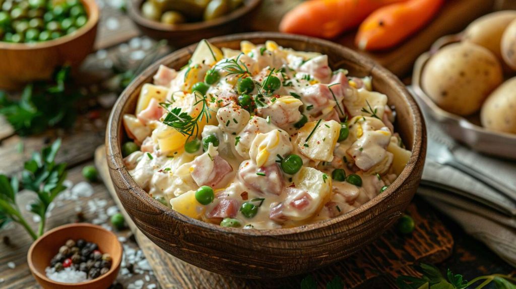 Recette de Salade Olivier : saveurs traditionnelles de Russie