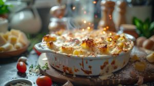 Gratin de pâtes au poulet : recette facile et gourmande