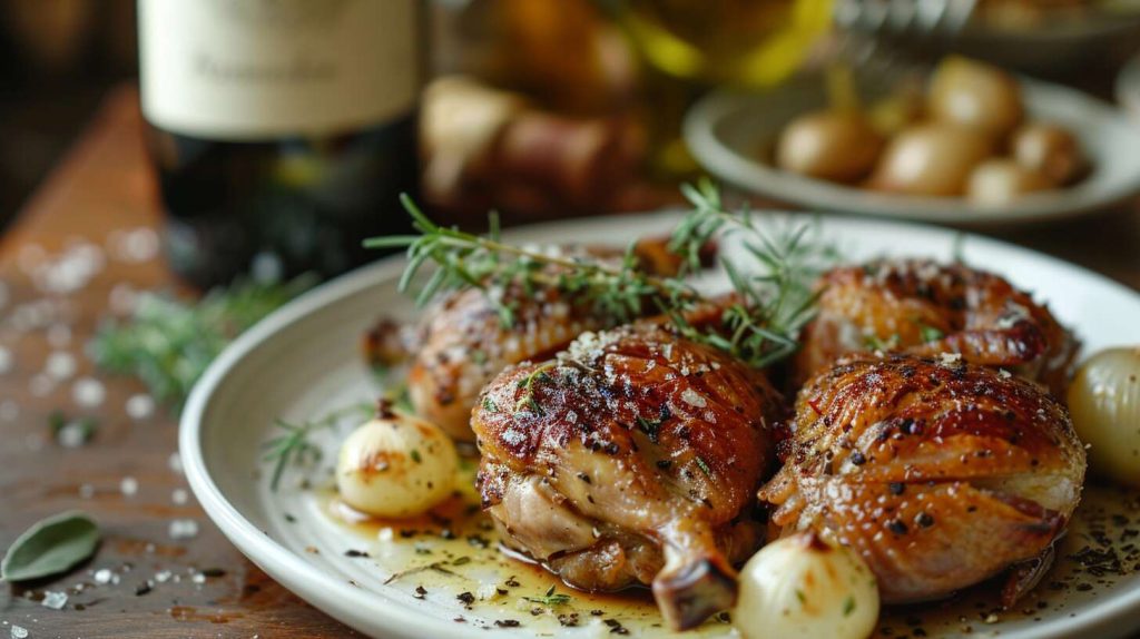 Recette de cailles rôties aux échalotes : saveurs et simplicité