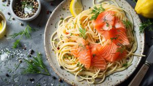 Recette facile de spaghettis au saumon fumé : saveurs gourmandes