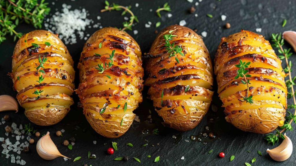 Recette Hasselback Potatoes : pommes de terre rôties à la Suédoise