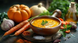 Velouté de potiron et carottes : recette facile et réconfortante