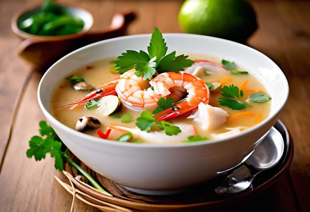 Recette de soupe thaï aux crevettes ou au poulet : saveurs exotiques garanties