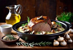 Recette Cookeo : rôti de veau en cocotte aux champignons facile et rapide