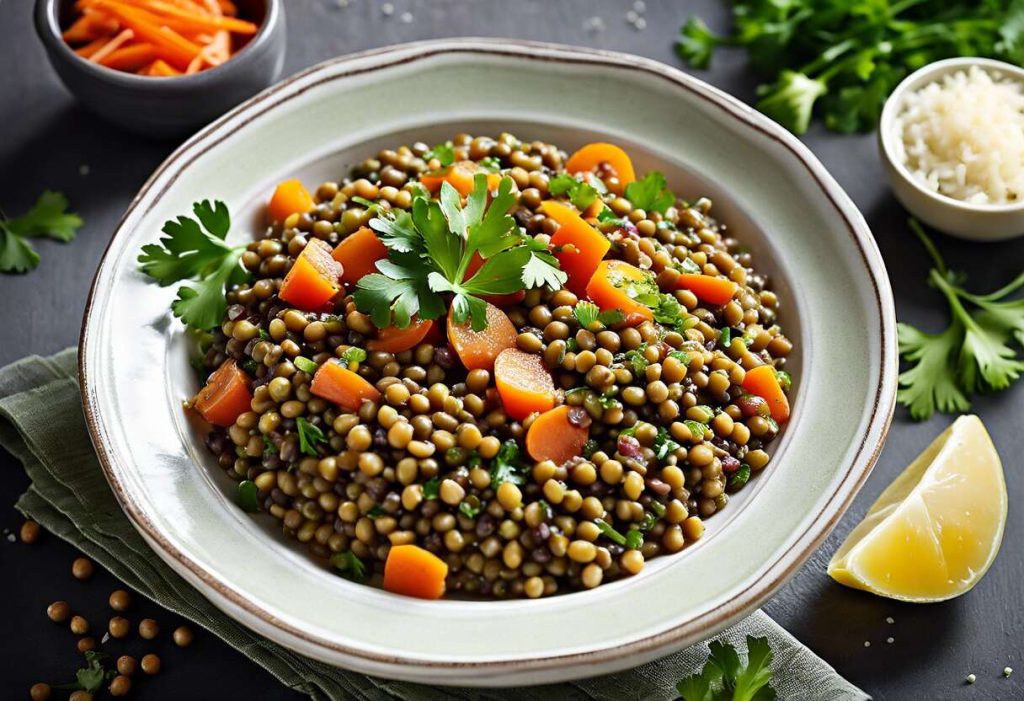 Recette facile : délicieuse salade de lentilles savoureuse et saine