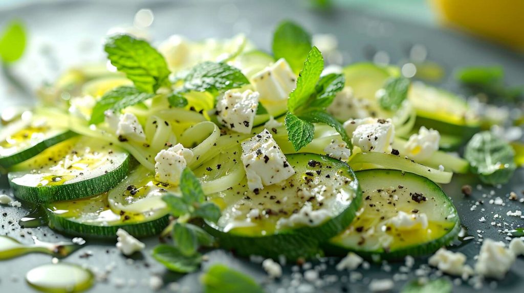 Recette de salade de courgettes à la feta : fraîcheur et saveurs en bouche