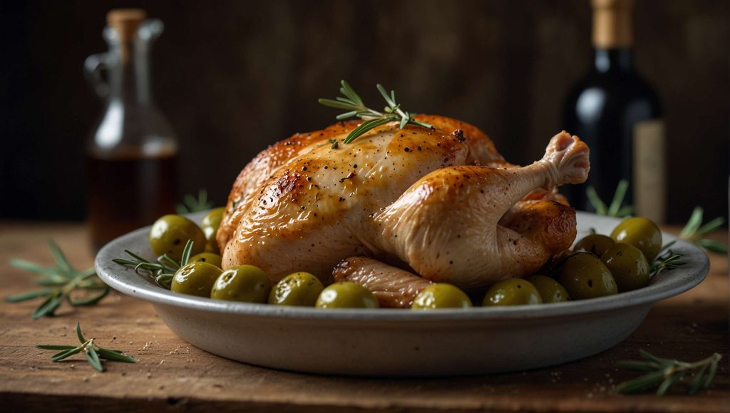 Recette de poulet aux olives vertes : saveurs méditerranéennes