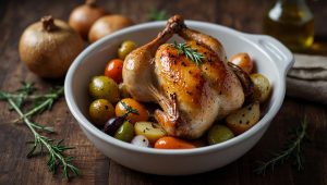 Recette de poulet rôti en cocotte au four : saveurs et astuces