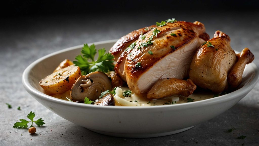 Recette fricassée de poulet express : préparation rapide et facile