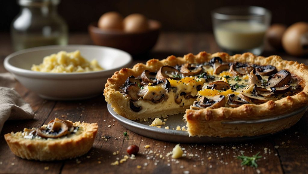 Recette facile : quiche aux champignons savoureuse et rapide