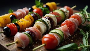 Recette de petites brochettes colorées pour l'apéritif - Découvrez comment charmer vos invités !