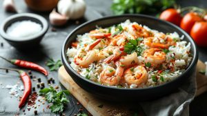 Recette facile de riz aux crevettes et oignons : saveurs exotiques en cuisine