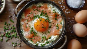 Recette d’œuf cocotte au saumon : simple et rapide