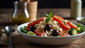 Recette facile : salade de riz au thon et œuf - Préparation rapide