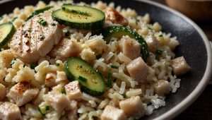 Risotto au poulet et à la courgette au Cookeo : recette rapide et savoureuse