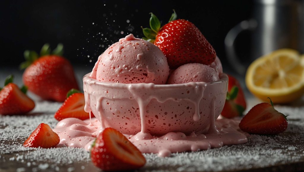 Recette facile de glace à la fraise sans sorbetière