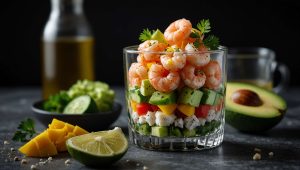 Recette de verrine de salade de crevettes citronnée – Idée apéritif facile