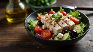 Recette facile : salade légère au poulet et fromage - Comment préparer ?