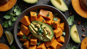 Recette de salade de patates douces à l'avocat - Simple et savoureuse