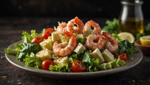 Recette de salade César aux crevettes : saveur et fraîcheur garanties