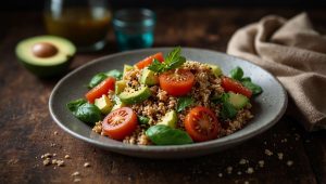 Recette facile : salade de quinoa à l'avocat et aux tomates